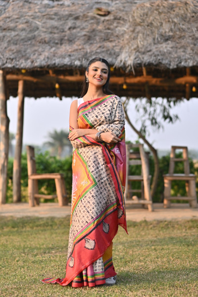GACHI SILK KANTHA SAREE