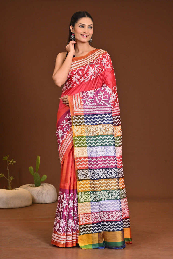 GACHI SILK KANTHA SAREE