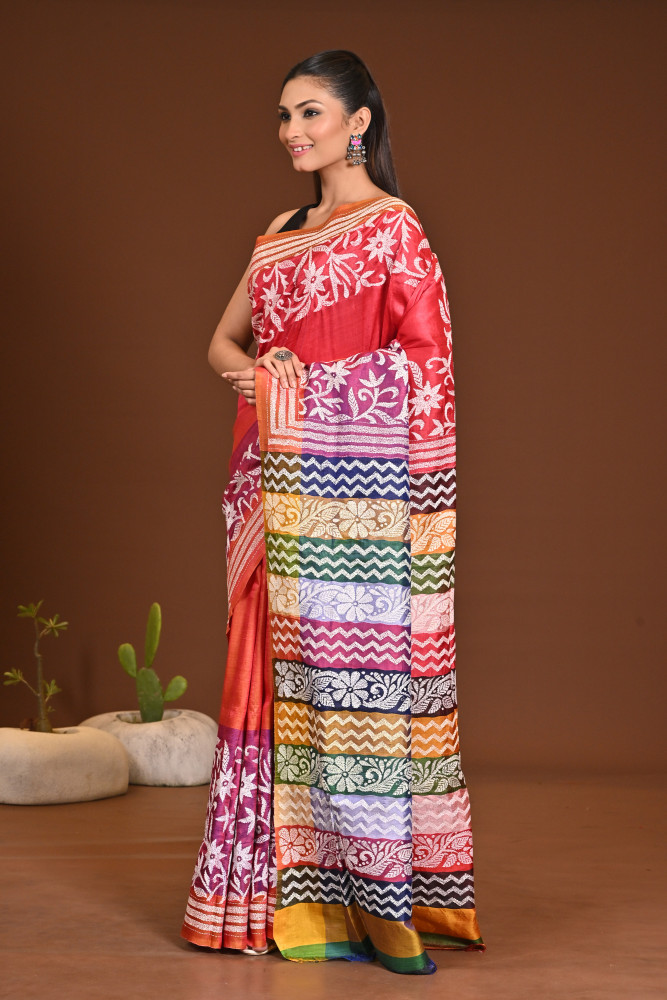 GACHI SILK KANTHA SAREE