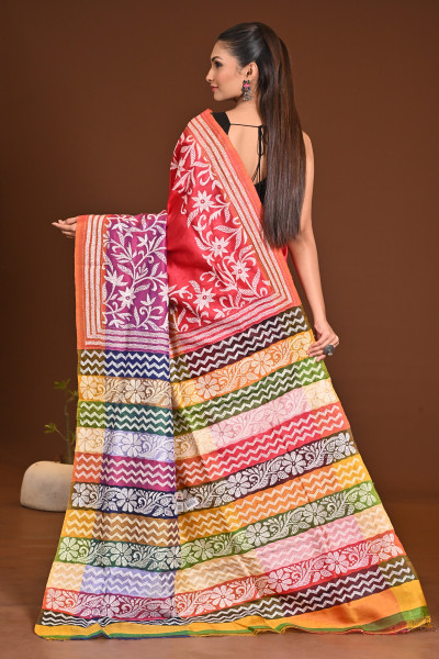 GACHI SILK KANTHA SAREE