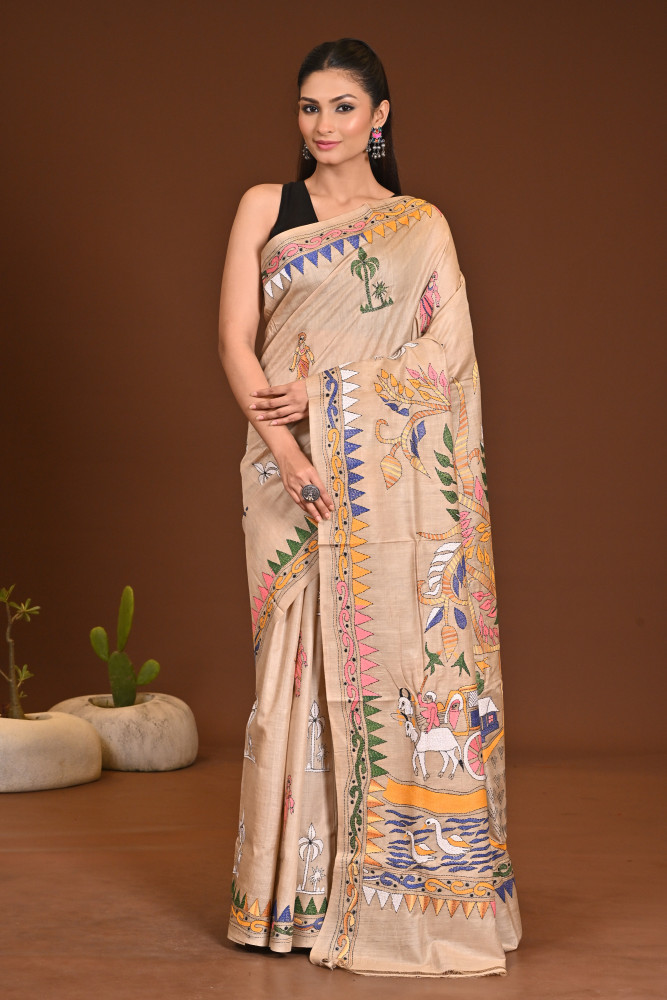 Image of GACHI SILK KANTHA SAREE