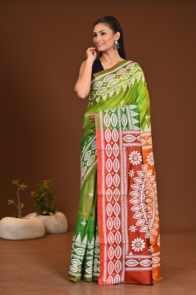 GACHI SILK KANTHA SAREE