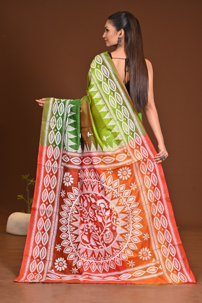 GACHI SILK KANTHA SAREE