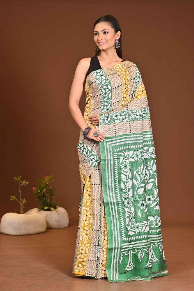 GACHI SILK KANTHA SAREE