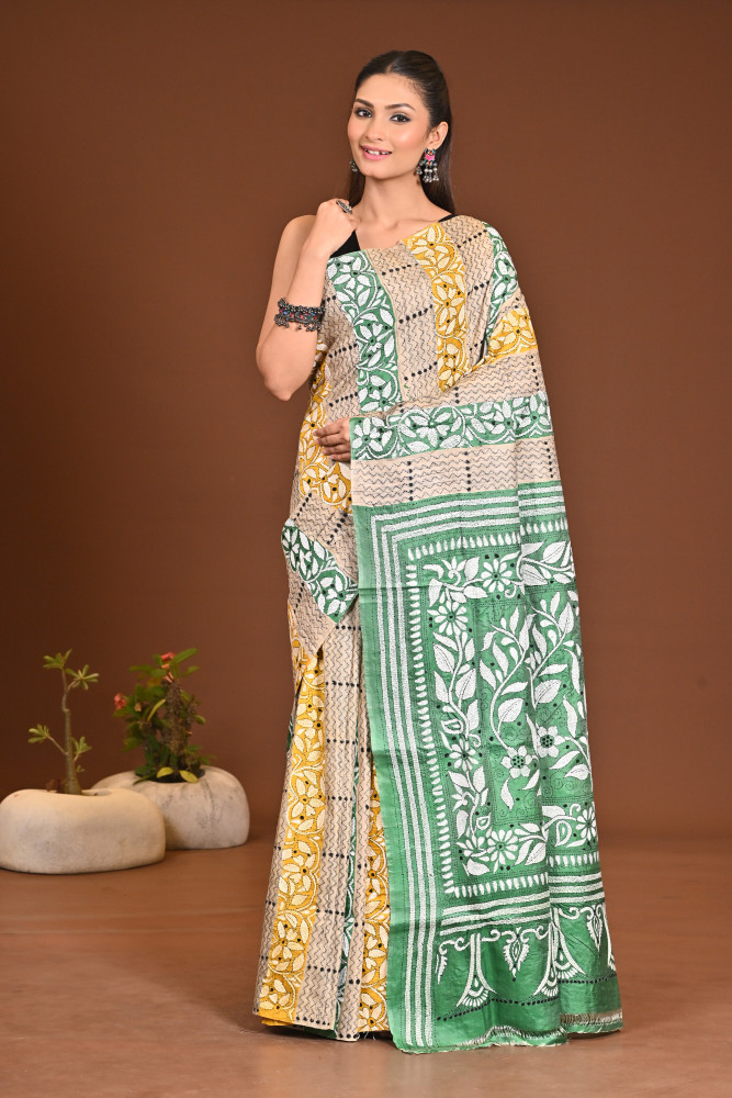 GACHI SILK KANTHA SAREE