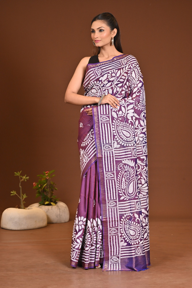 GACHI SILK KANTHA SAREE