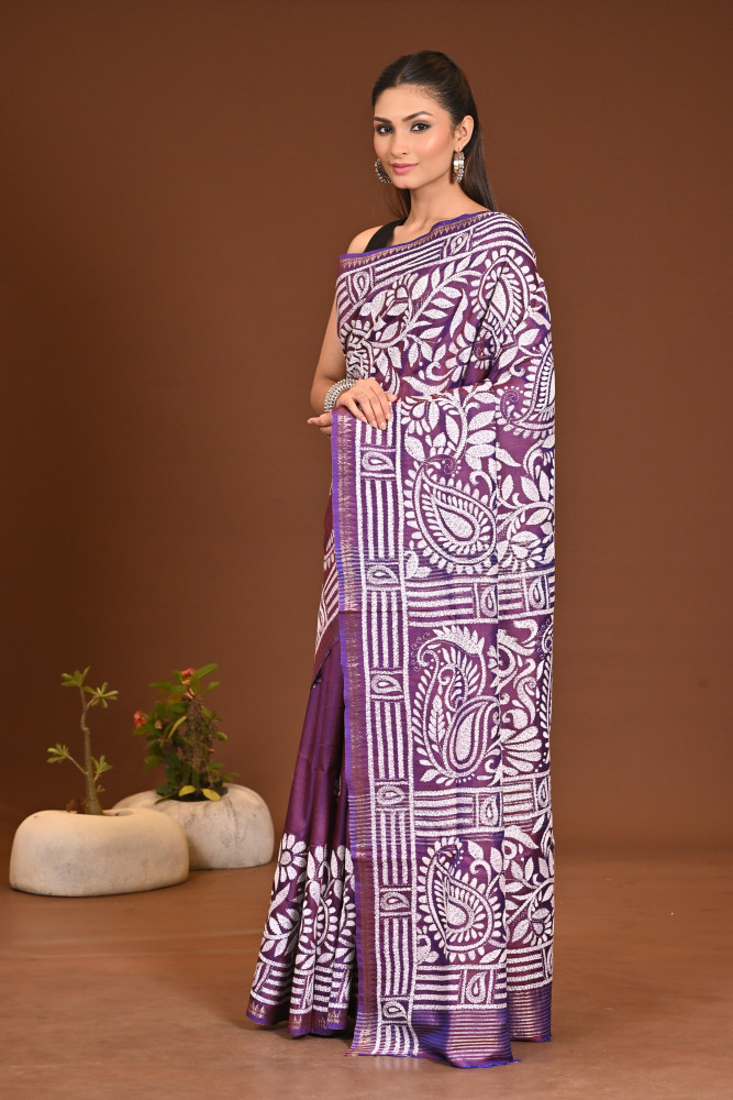 GACHI SILK KANTHA SAREE
