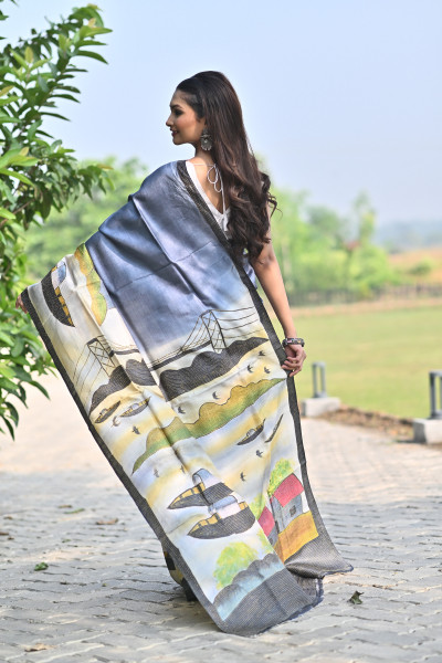 GACHI SILK KANTHA SAREE