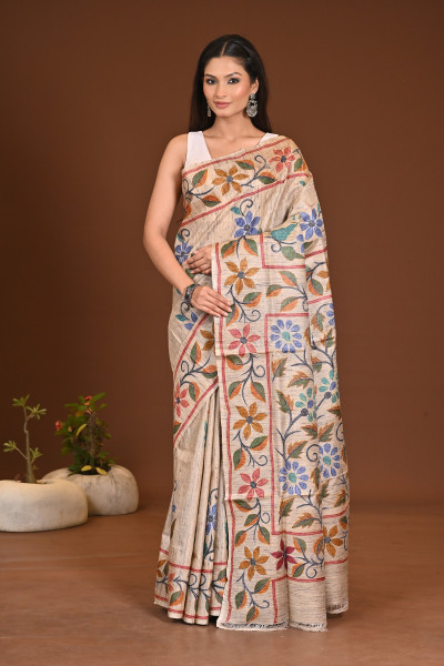GACHI SILK KANTHA SAREE