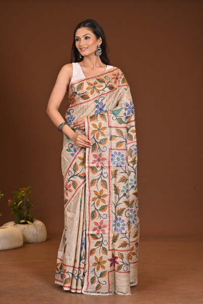 GACHI SILK KANTHA SAREE