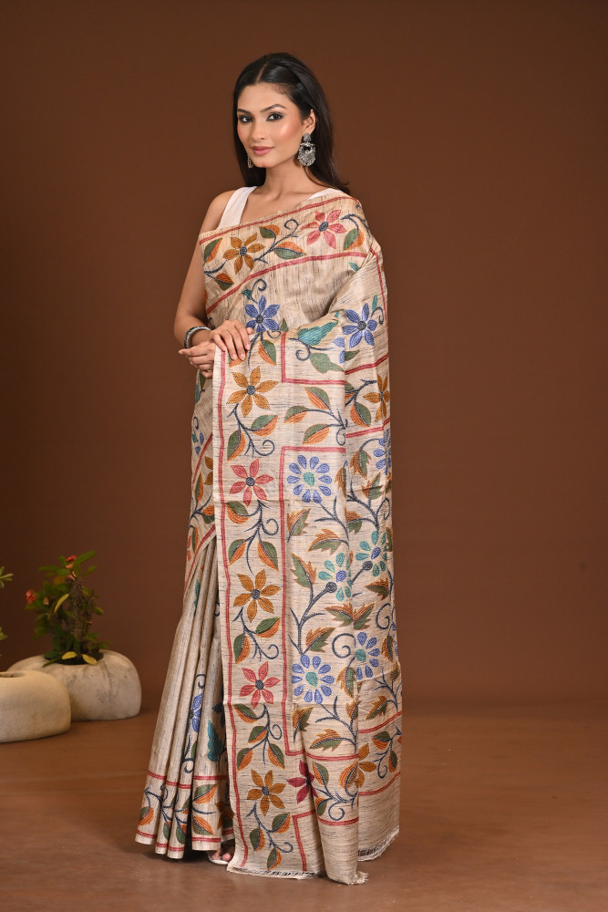 GACHI SILK KANTHA SAREE