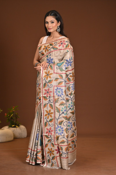 GACHI SILK KANTHA SAREE