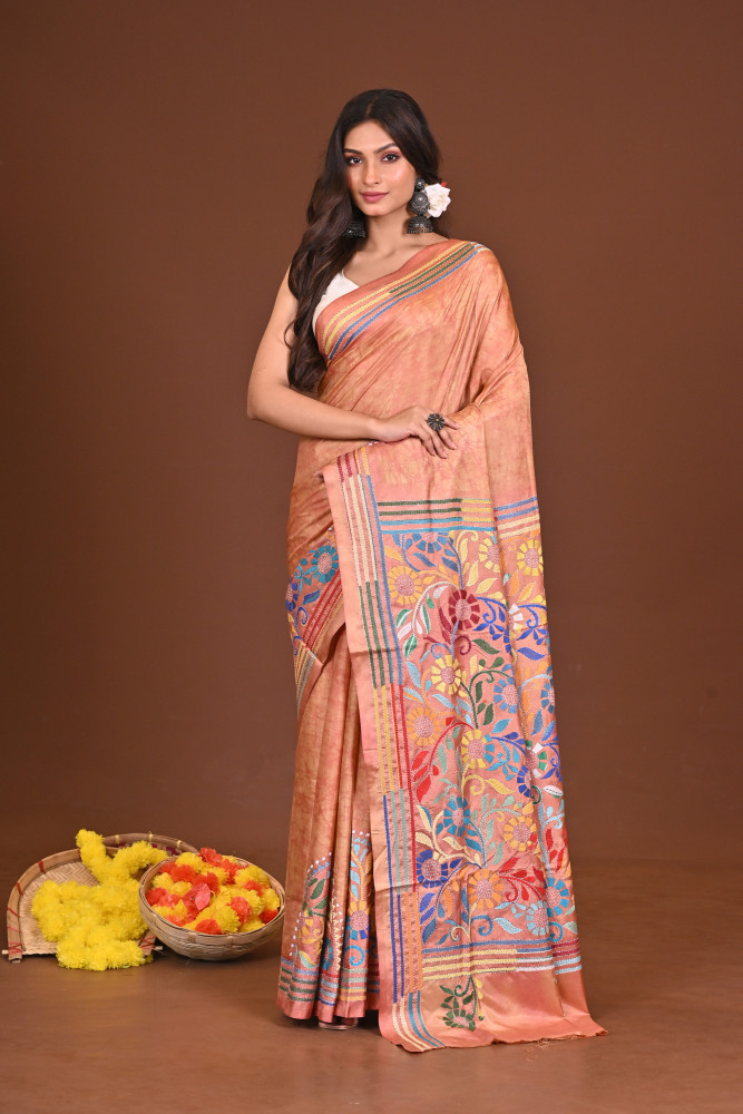 GOLAPIGANDHA BLENDED SILK KANTHA SAREE
