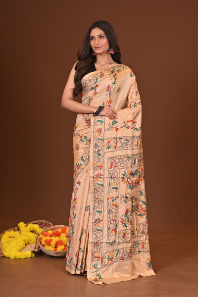 HARIDRA BLENDED SILK KANTHA SAREE
