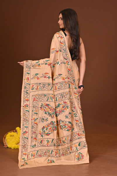 HARIDRA BLENDED SILK KANTHA SAREE