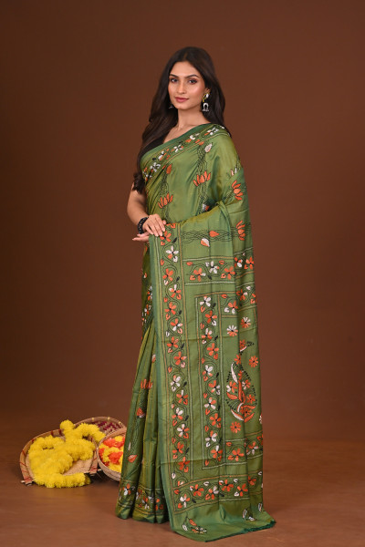 HARINI BLENDED SILK KANTHA SAREE
