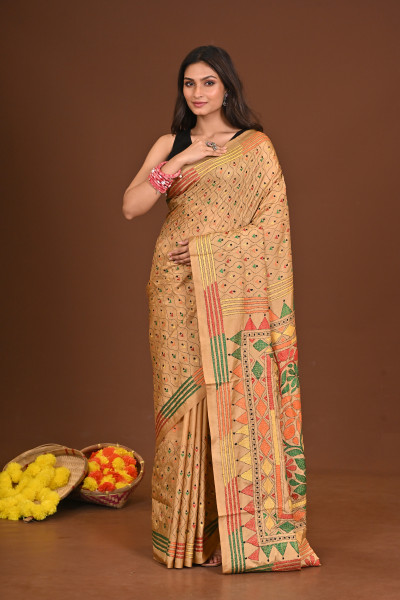 SHAILAPUTRI BLENDED SILK KANTHA SAREE
