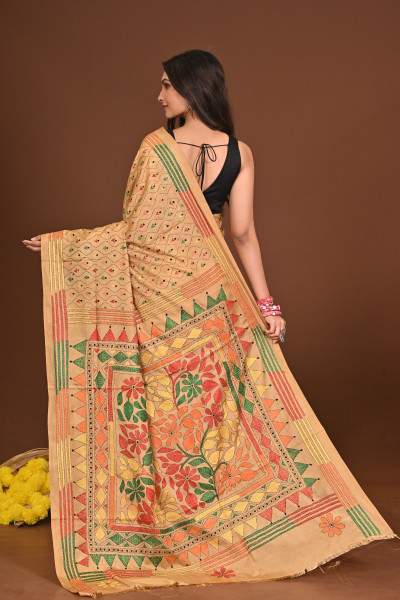 SHAILAPUTRI BLENDED SILK KANTHA SAREE