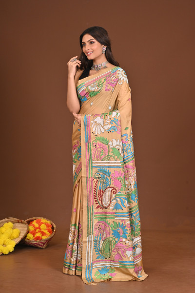 ANNAPURNA BLENDED SILK KANTHA SAREE