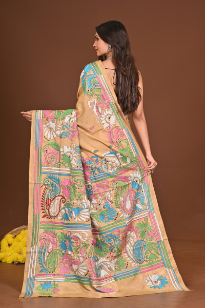 ANNAPURNA BLENDED SILK KANTHA SAREE