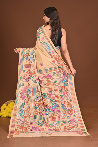 SIDDHIDHATRI BLENDED SILK KANTHA SAREE