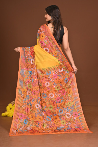 KAMESHWARI BLENDED SILK KANTHA SAREE
