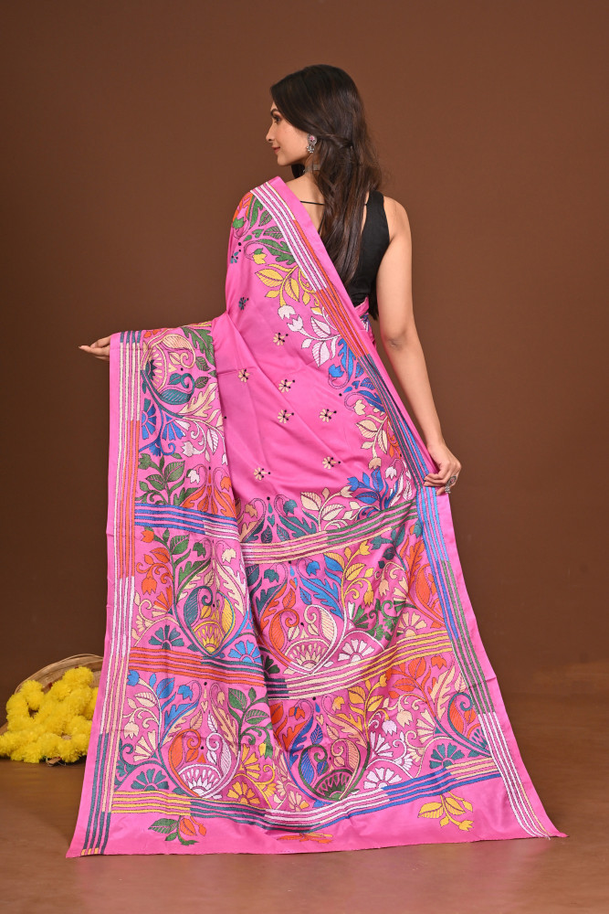 VIKASINI BLENDED SILK KANTHA SAREE