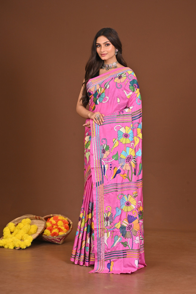 MOHINI BLENDED SILK KANTHA SAREE
