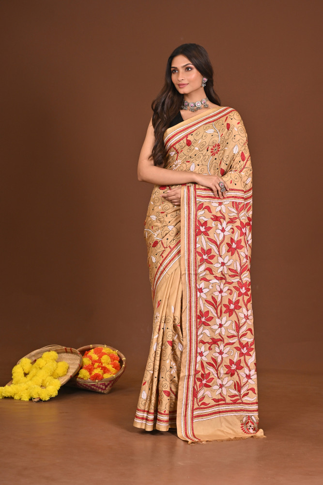 RATNAPRIYA BLENDED SILK KANTHA SAREE