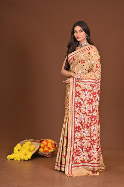 RATNAPRIYA BLENDED SILK KANTHA SAREE
