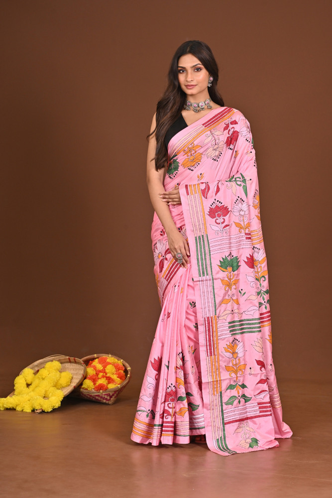 MANGALA BLENDED SILK KANTHA SAREE
