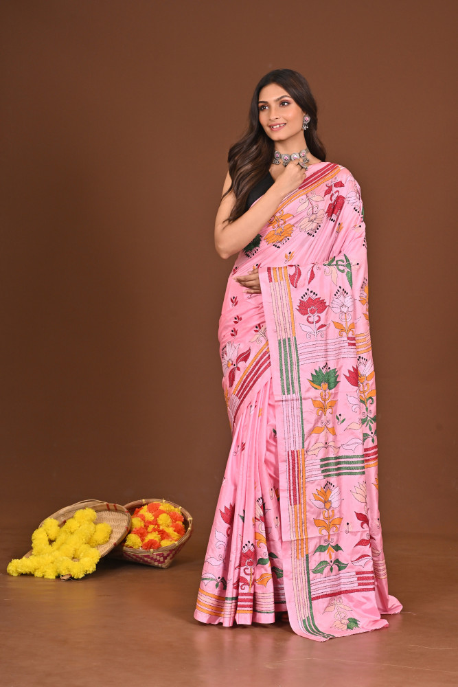 MANGALA BLENDED SILK KANTHA SAREE