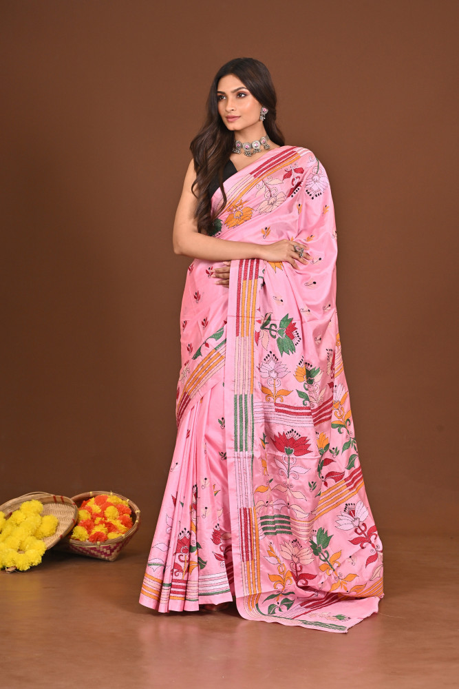 MANGALA BLENDED SILK KANTHA SAREE