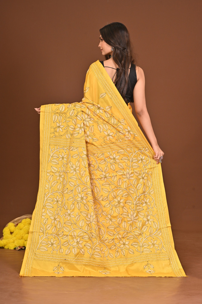 VIJAYA BLENDED SILK KANTHA SAREE