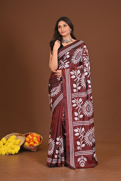 PARVATI BLENDED SILK KANTHA SAREE