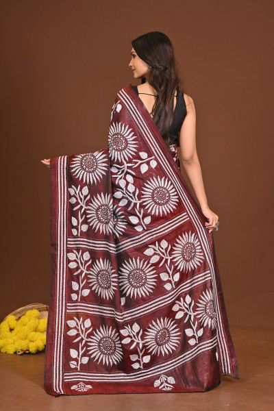 PARVATI BLENDED SILK KANTHA SAREE