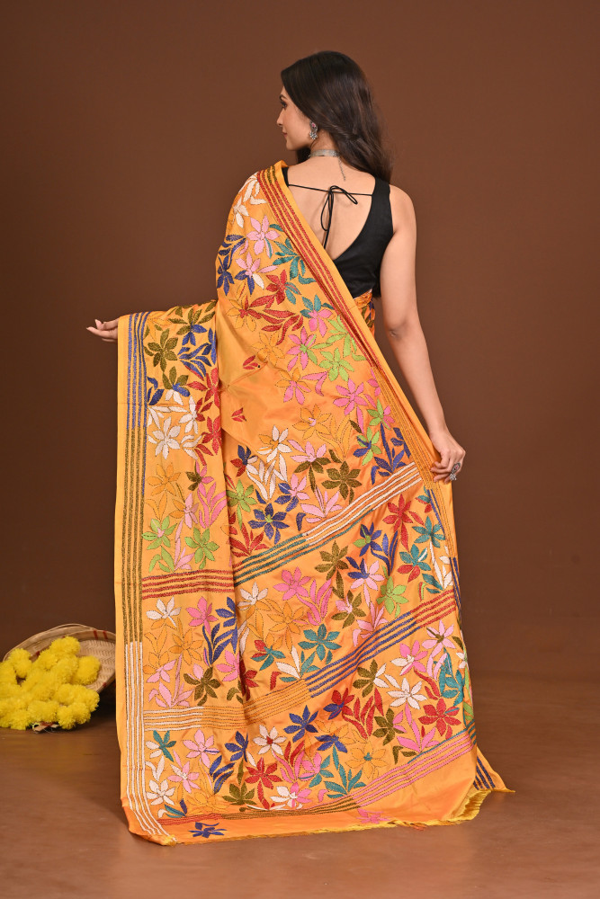 KAISHORI BLENDED SILK KANTHA SAREE