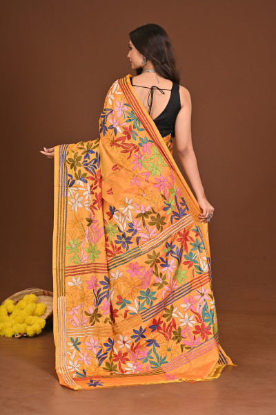 KAISHORI BLENDED SILK KANTHA SAREE