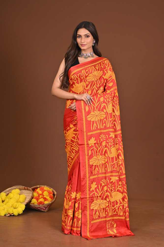 KATYAYANI BLENDED SILK KANTHA SAREE