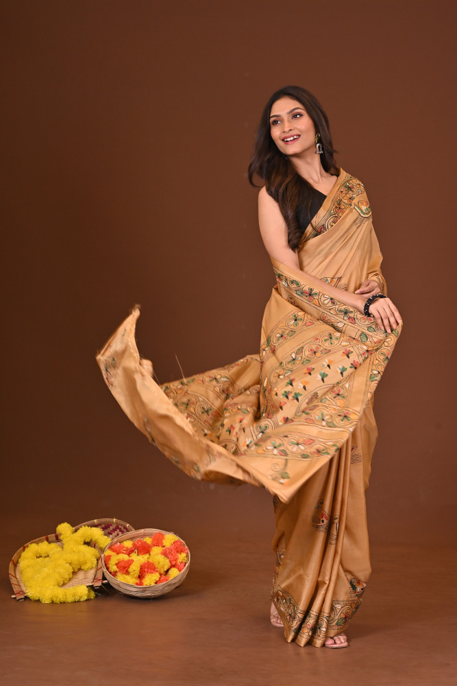 KANAKDHARA BLENDED SILK KANTHA SAREE