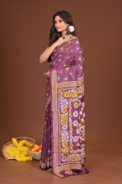 SMRITI BLENDED SILK KANTHA SAREE