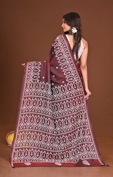 SHEULISHUBHRA BLENDED SILK KANTHA SAREE