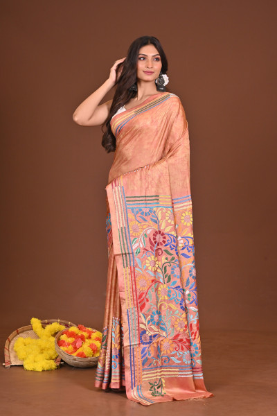 GOLAPIGANDHA BLENDED SILK KANTHA SAREE