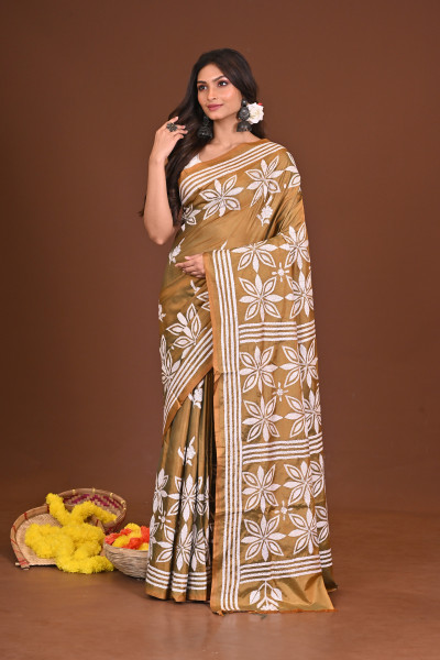 KAASHKUSUM BLENDED SILK KANTHA SAREE