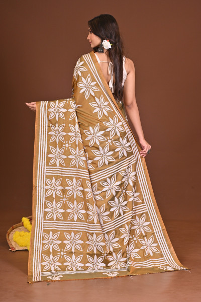 KAASHKUSUM BLENDED SILK KANTHA SAREE