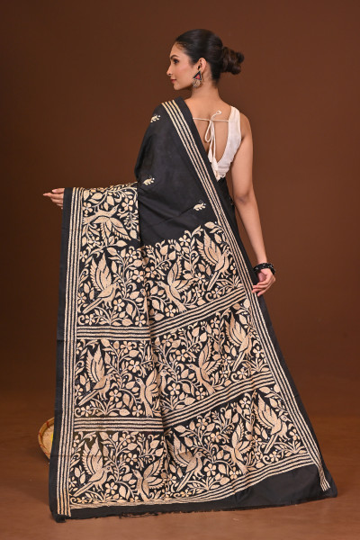 KALOKAJOL BLENDED SILK KANTHA SAREE