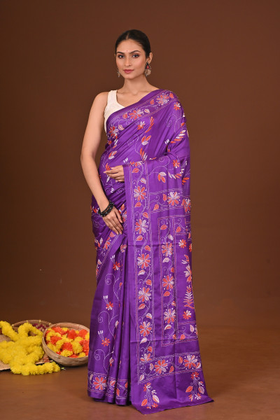 KALPANA BLENDED SILK KANTHA SAREE