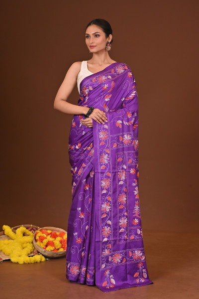 KALPANA BLENDED SILK KANTHA SAREE