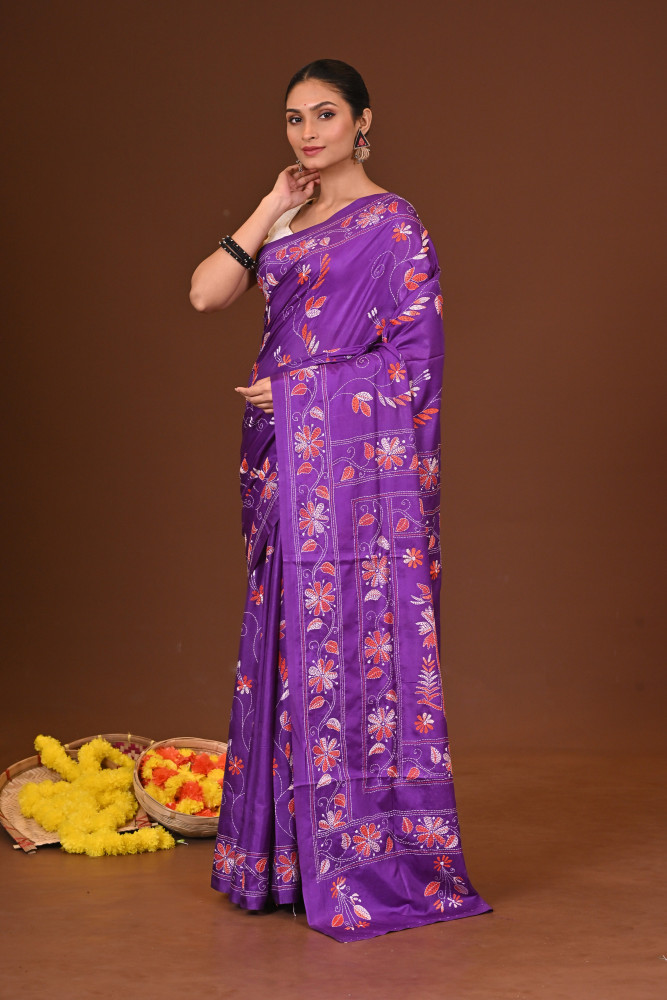 KALPANA BLENDED SILK KANTHA SAREE