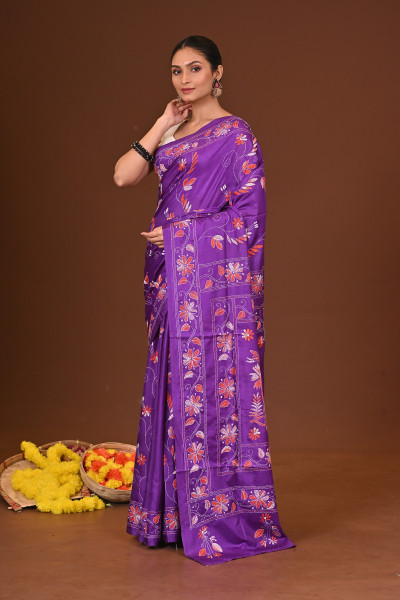 KALPANA BLENDED SILK KANTHA SAREE